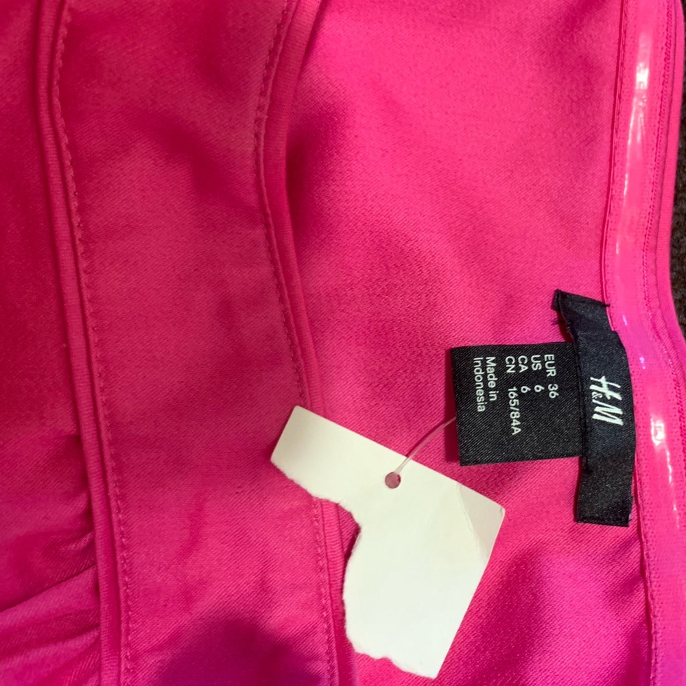 H&M pink strapless dress. Size 6. NWT